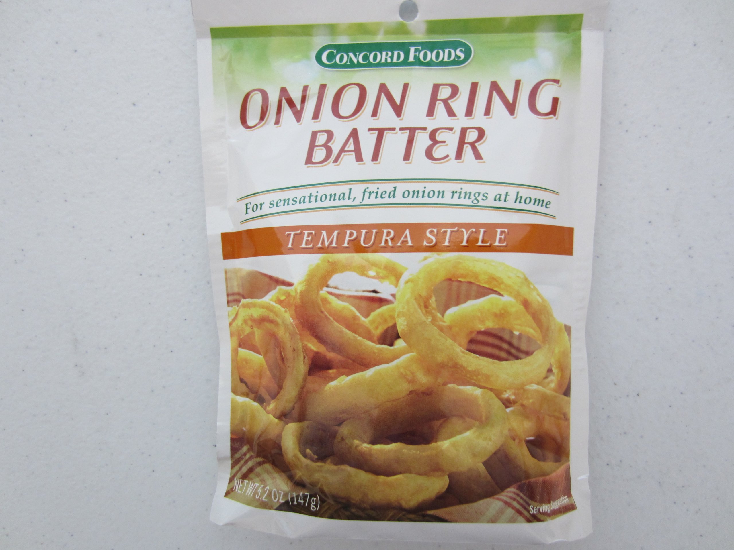 Concord Foods, Onion Ring Batter Mix, Tempura Style, 5.2oz