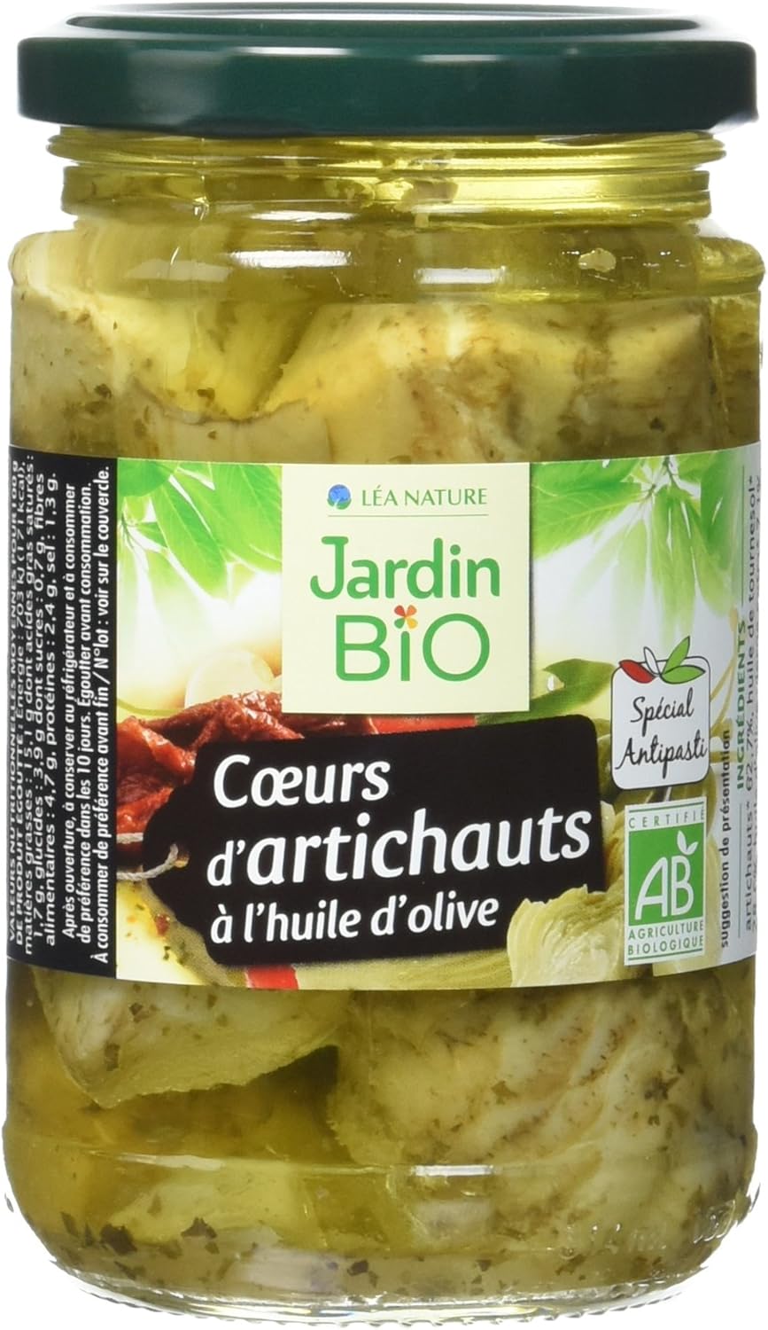 Jardin Bio Cœurs D Artichauts A L Huile D Olive 280 G Lot De 3