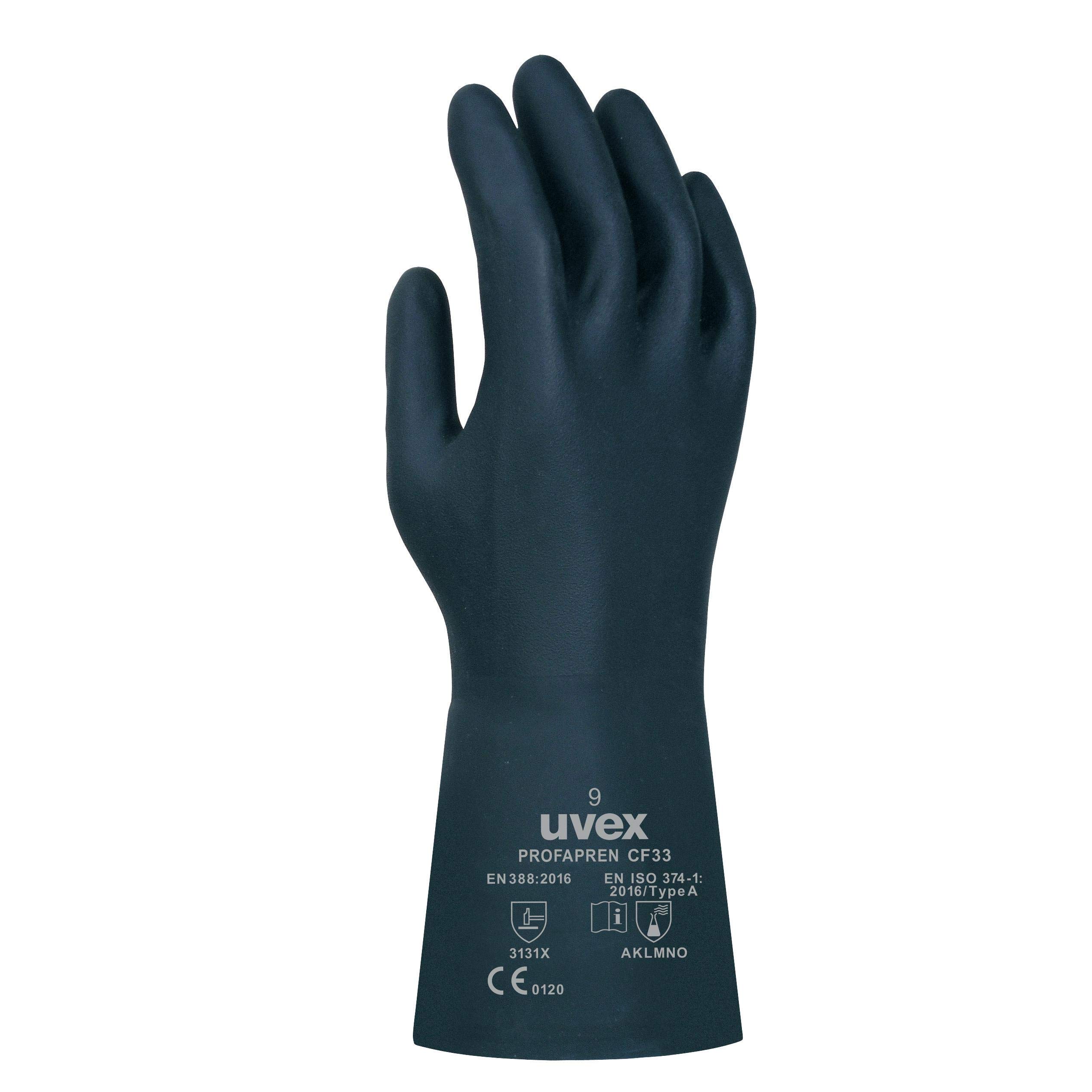Uvex 60119 10 Profapren CF33 Safety Glove, Size: 10, Dark Blue