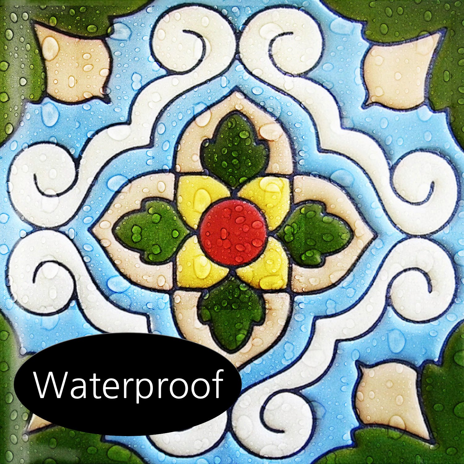 Tile Stickers 4x4 Inch 24pc Inch Kitchen Backsplash Bathroom Vinyl