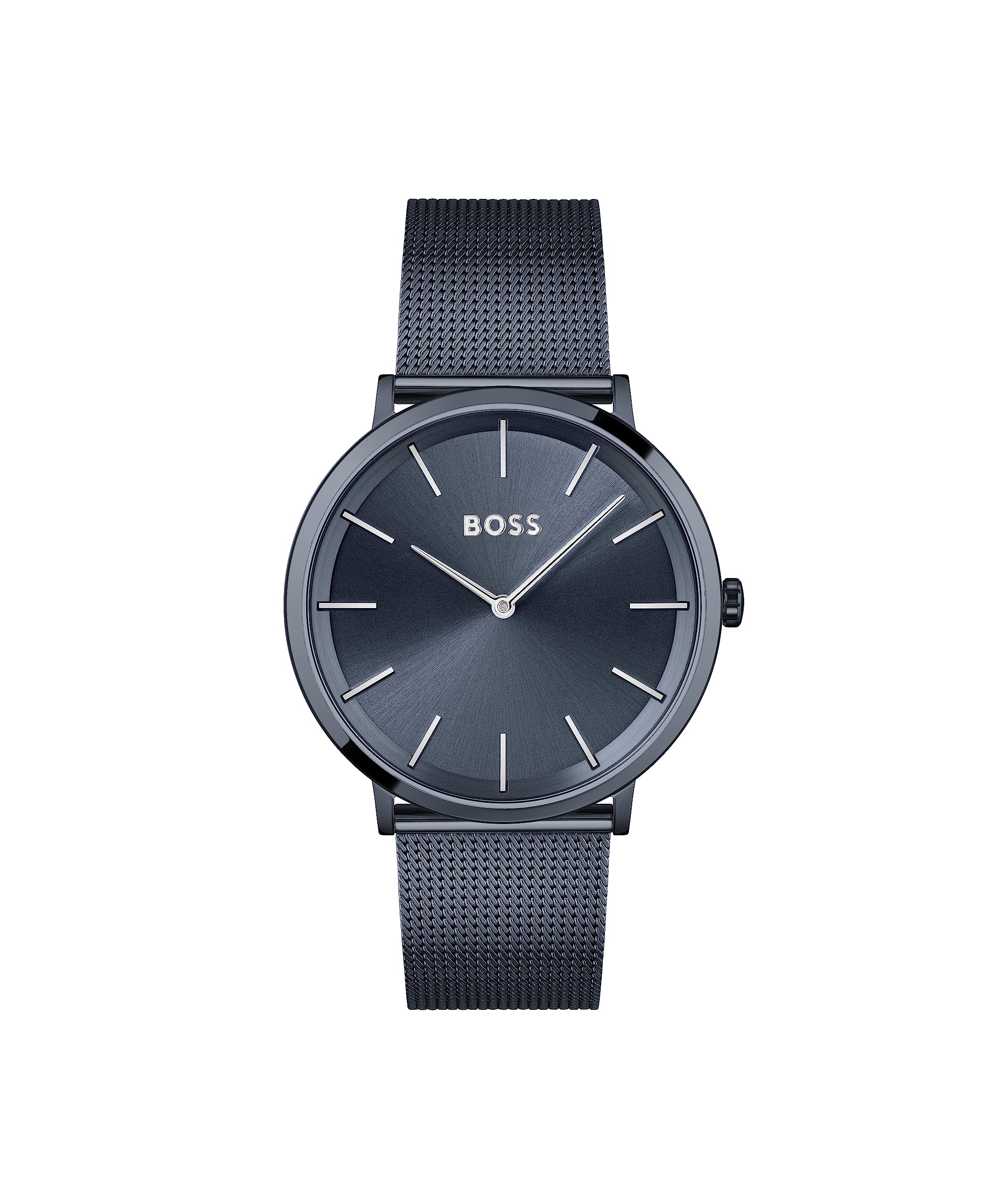 BOSS Analogue Quartz Watch for Men SKYLINER Collection with Blue Stainless Steel Mesh Bracelet - 1513827