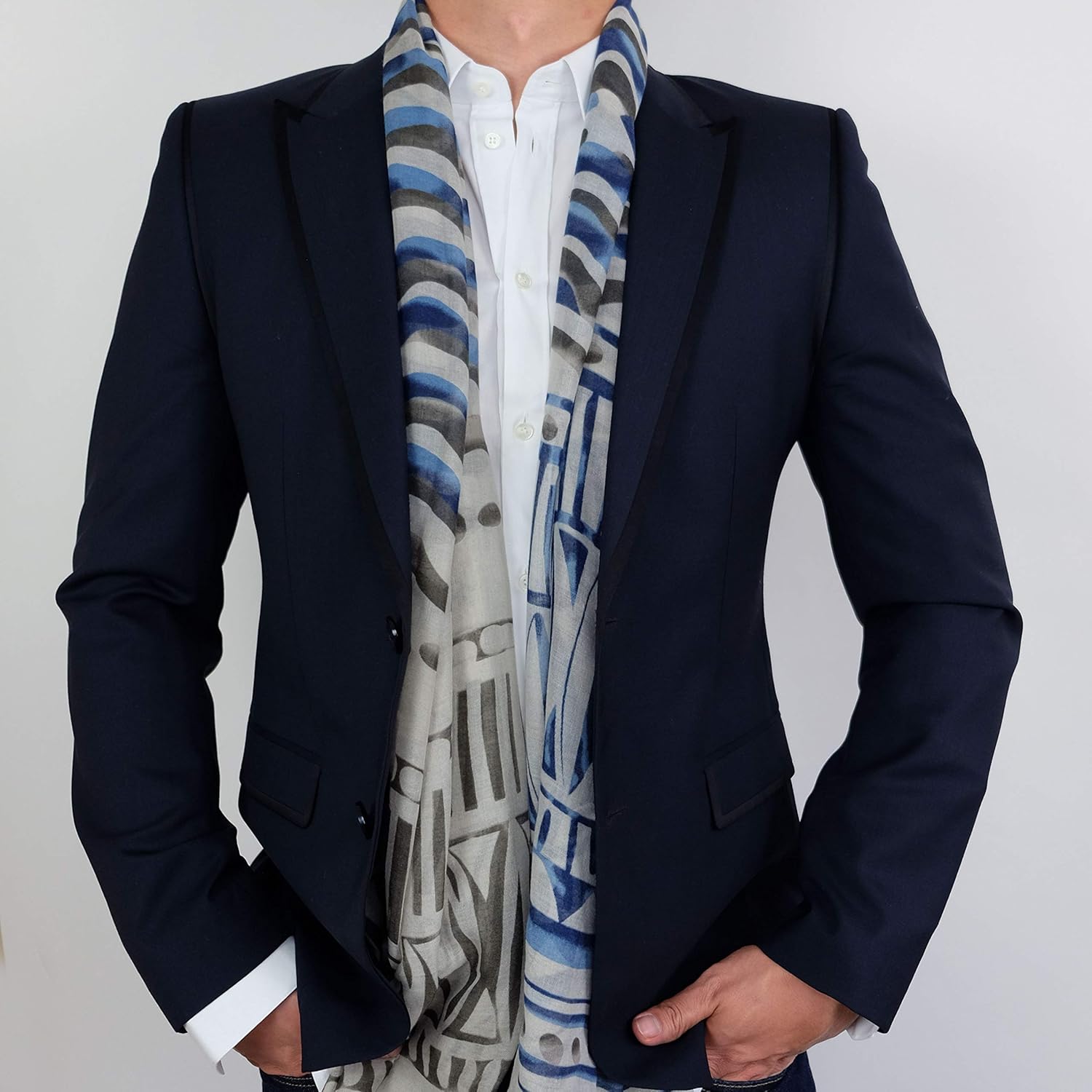 Scarf for Men Lightweight Paisley Fashion Scarves Man Gentleman Summer Fall (MFS07) at  Men’s Clothing store