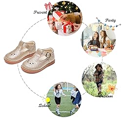 Felix & Flora Toddler Little Girl Glitter Gold Mary
