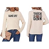 Women's Football Shirts Game Day Outfits Front and Back Double-Sided Graphic Tops 1 Piece