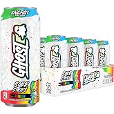 GHOST Energy Drink, Zero Sugars, 12-Pack, Sour Strips Rainbow, 16oz | Energy &amp; Focus Pre Workout Drink, No Artificial Colors, Gluten-Free, Vegan - 200MG Natural Caffeine, L-Carnitine, Taurine
