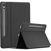 ProCase Slim Stand Case for Galaxy Tab S10 FE/S9 FE 10.9", Black | Auto Sleep/Wake, S Pen Holder Slot, Dual Standing Angles, Shockproof Slim Case