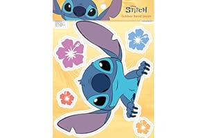 WALL PALZ Disney Lilo and Stitch Peeking Car Decals - Set of 5 Vinyl Stickers for Truck Window Bumper Laptop - Waterproof Auto Accessories