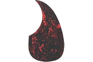 Metallor Acoustic Guitar Pickguard Anti-Scratch Guard Plate Perfect Replacement, Self Adhesive Tear or Water Drop Shape Pick 
