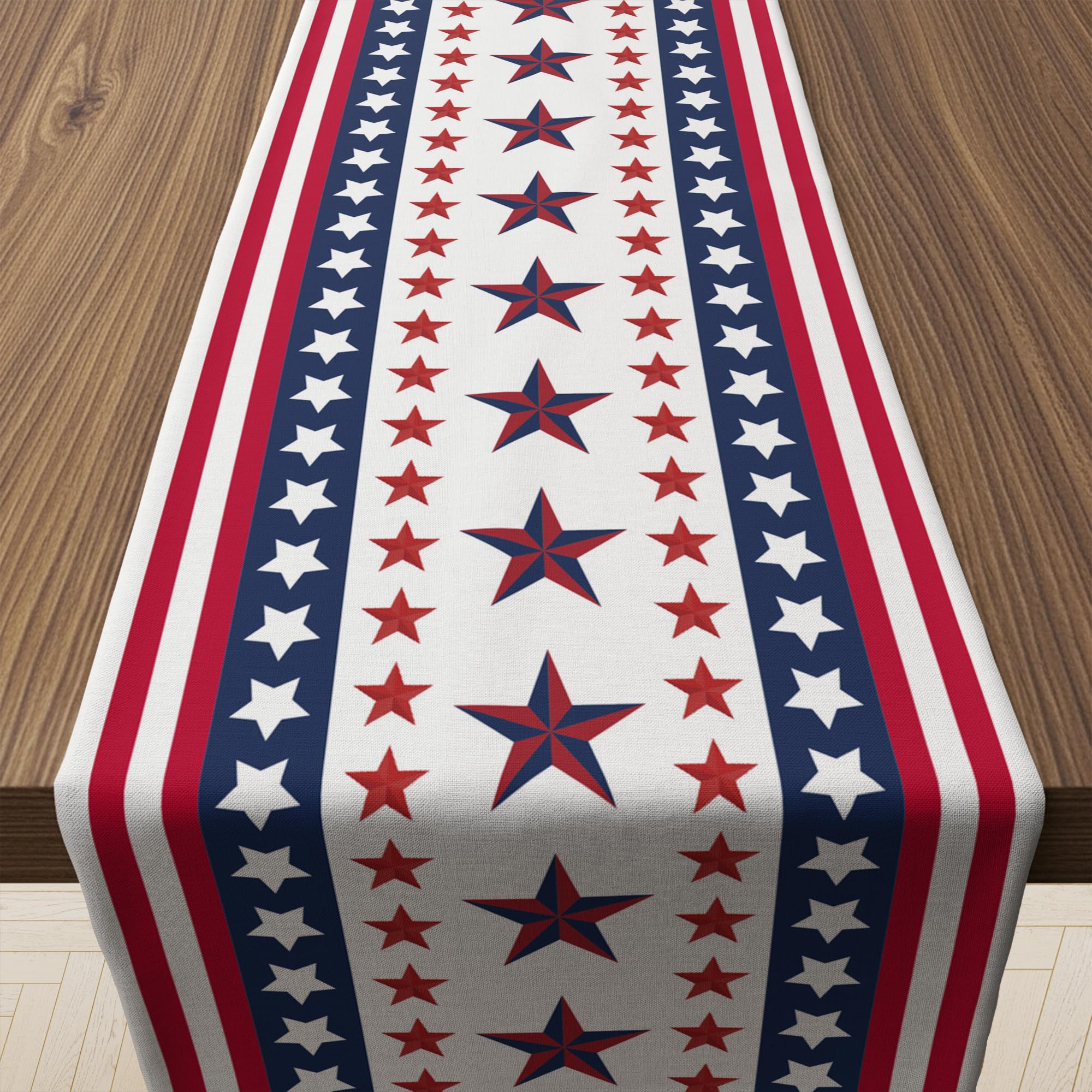 4th of July Decorations - Patriotic Table Runner for 250 America Anniversary | Memorial Day Decorations - Fourth of July Decor Accessories for Indoor Outdoor Home Party Supplies