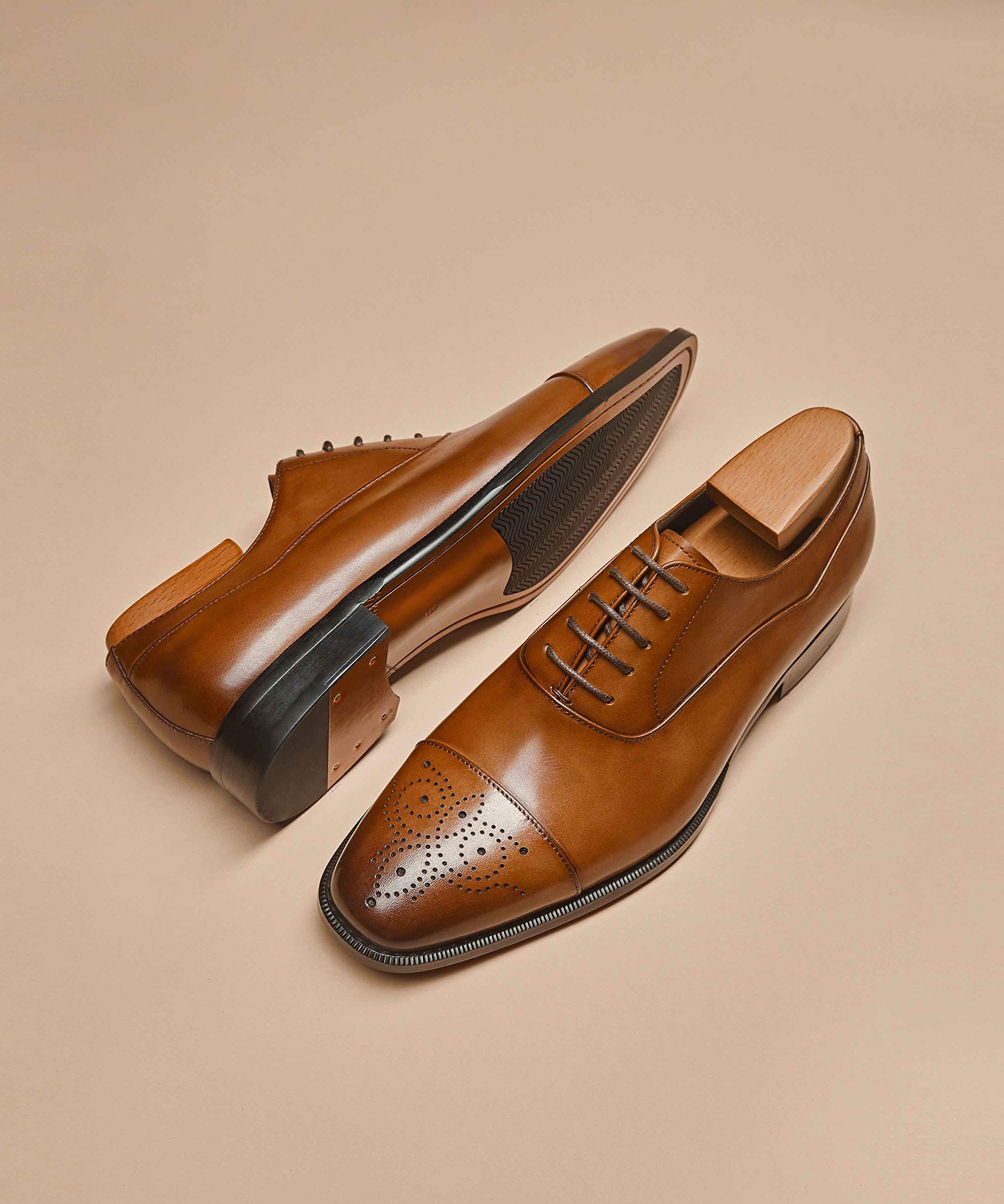 Latest Model Men Dress Shoes Formal Oxford Office Genuine Leather Shoes