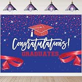 Mocsicka Class Of 2025 Backdrop Blue Silver Glitter Bokeh Graduation...
