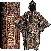 Rain Poncho for Men with Carry Pack - Waterproof Camo Ponchos for Adults with Hood, Extended Back, Adjustable Ventilation