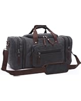 Canvas Duffel Bag, Aidonger Vintage Canvas Weekender Bag Travel Bag Sports Duffel with Shoulder Strap