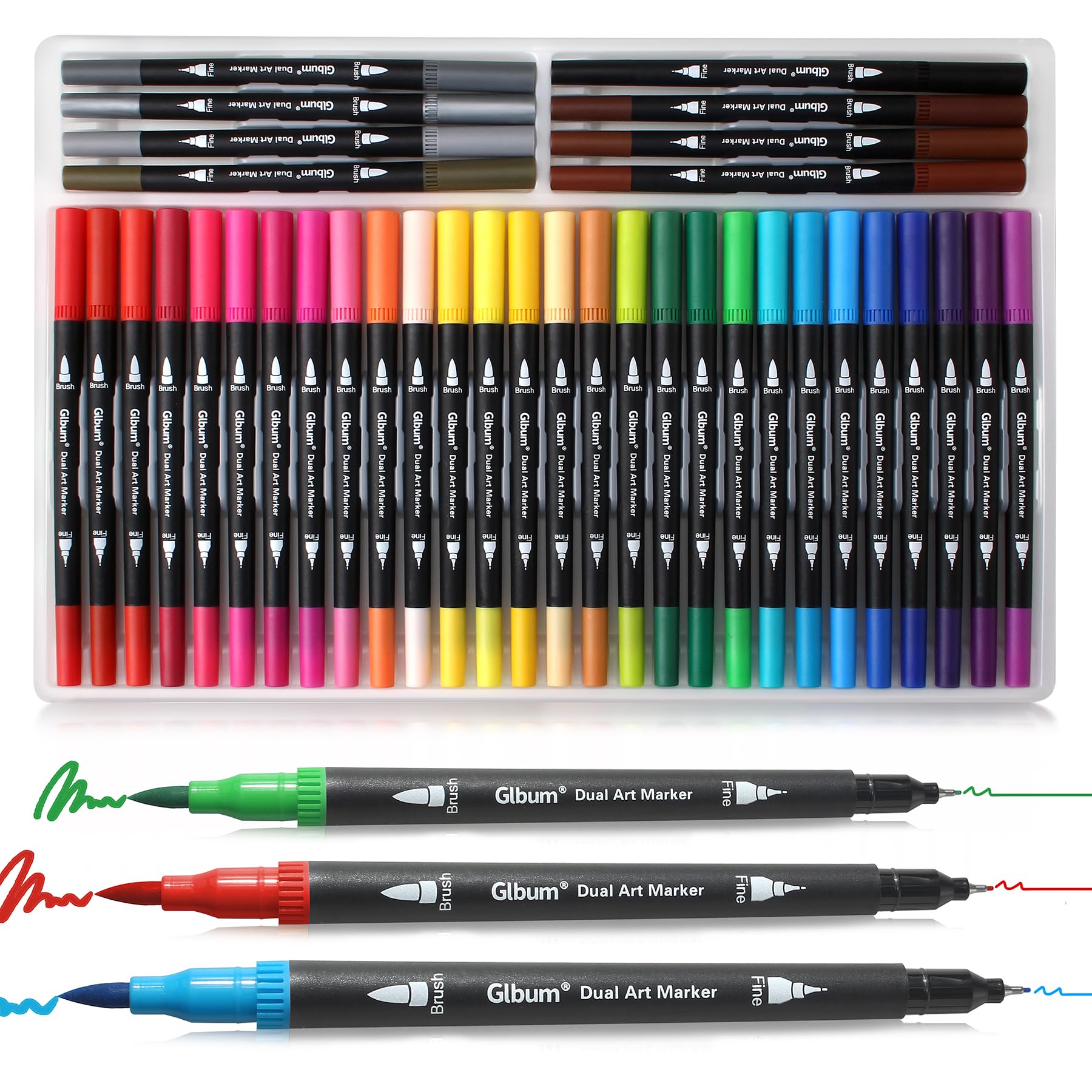 Photo 1 of Markers for Adult Coloring Books,36 Coloring Markers for Adults Tweens,Dual Art Marker Set for Bullet Journaling,Colored Pens for Art Supplies,Brush Pens for Christmas Gifts