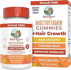 MaryRuth's Multivitamin + Hair Growth Gummies | with Lustriva® | Biotin 10000mcg | B Vitamins | Formulated for Thicker Hair, 