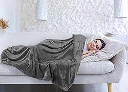Utopia Bedding Fleece Blanket Queen Size Grey