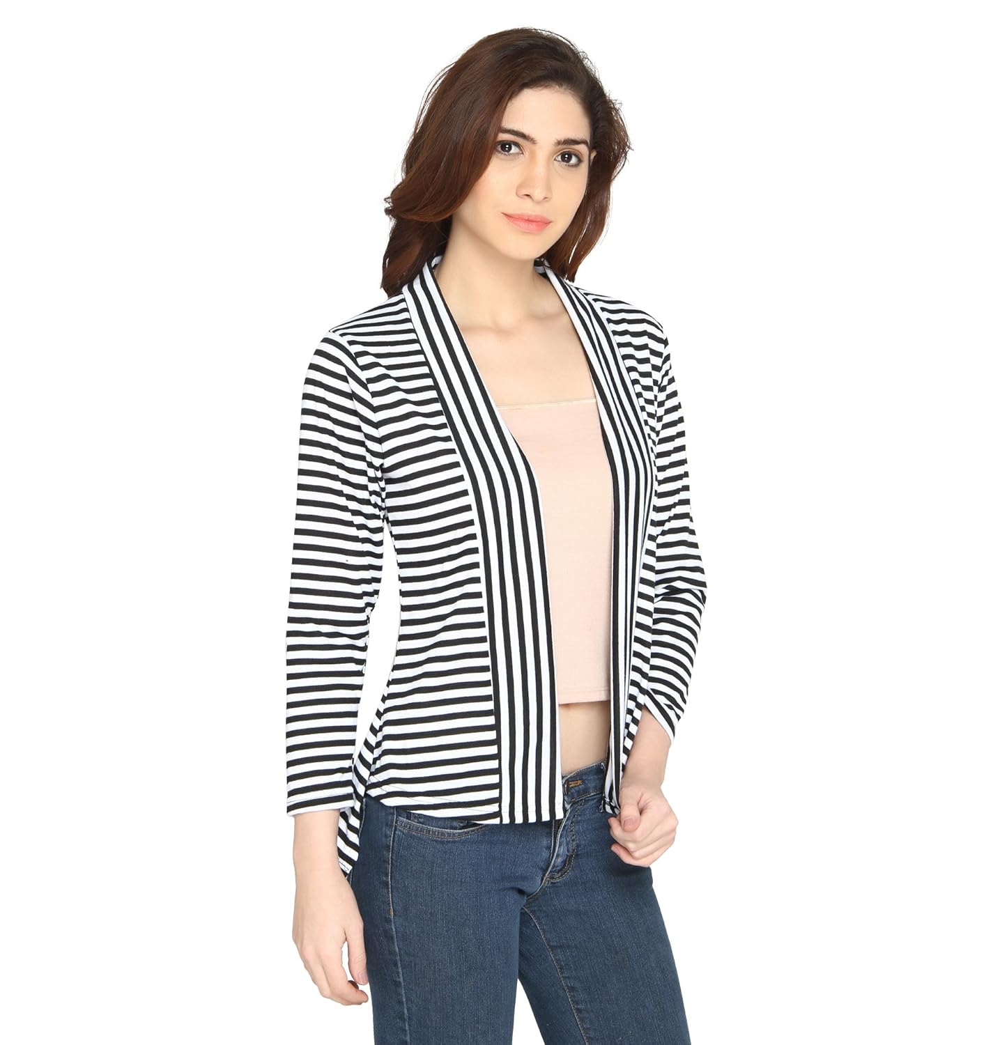 ten on ten women's stripes shrug