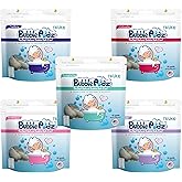 TruKid Bubble Podz Bubble Bath Bundle for Baby & Kids, Gentle Refreshing Bath Bomb for Sensitive Skin, pH Balance 7 for Eye Sensitivity, Natural Moisturizers and Ingredients, Five SCENTS
