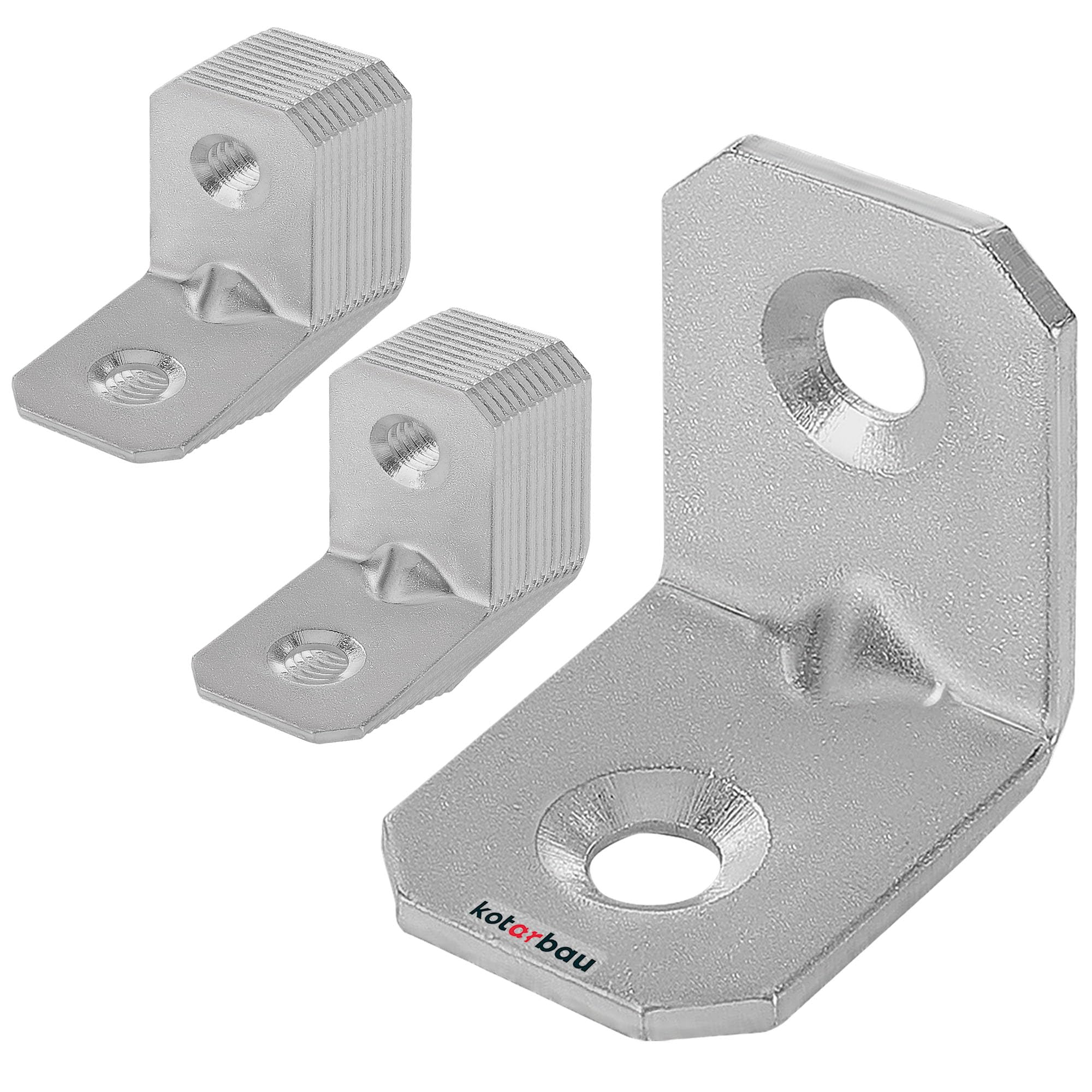 KOTARBAU Angle Connector 20 x 20 x 16 mm Beading Steel Construction Angle Mounting Holes Furniture Angle Galvanised Heavy Duty Wood Connector Mounting Bracket Chair Angle (25)
