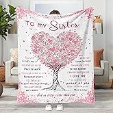 Aipon Sister Gifts Blanket, Sisters Birthday Gifts for Sister, to My Sister Blanket 40"x 50", Big Sister Gift for Sister Wedding Graduation, Sister Blankets from Sister Adult Best Sister Ever Gifts