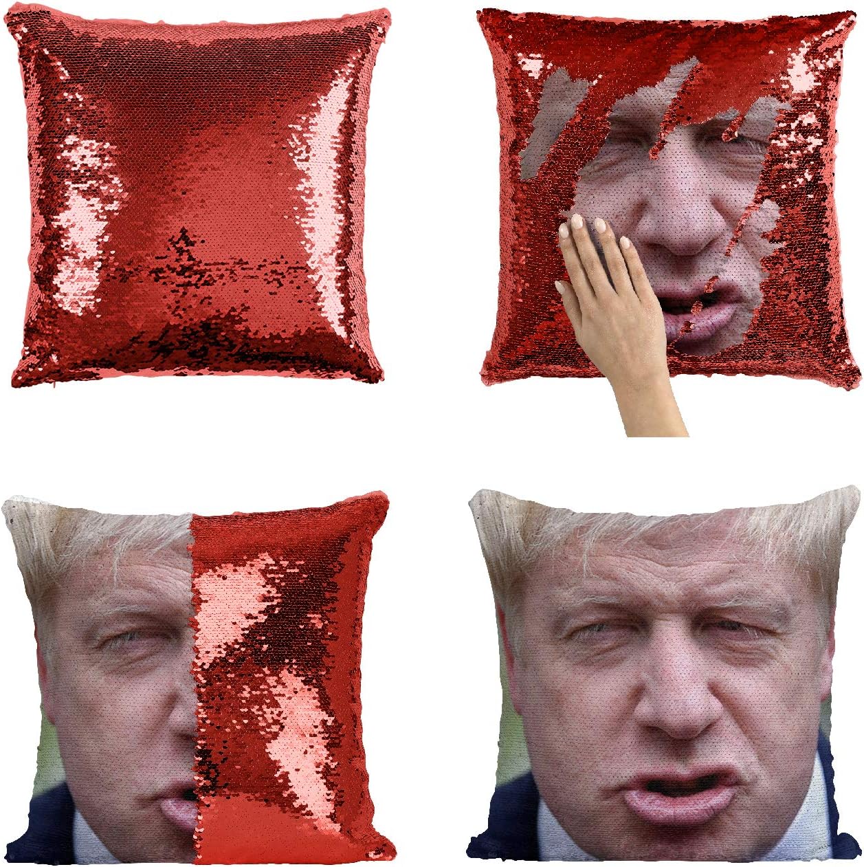 Amazon Com Boris Johnson Silly Duck Face Ma0798 Pillow Cover Sequin Mermaid Flip Reversible Scales Meme Emoji Actor Girls Boys Couch Office Sofa Cover Only Home Kitchen