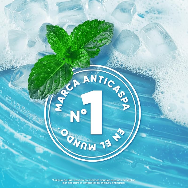 H&S Menthol Fresh Champú Anticaspa Anti-picor, Efecto Refrescante, 330ml