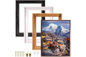 GUN SUPPLIES OUTLET LLC Canvas Floater Frame Fits 1”–1.25”Deep Gallery-Wrapped Canvas, Floating Picture Frame for Wall Art, Posters, Oil Paintings and Prints, PS Wood Grain Look Frames with Hanging kit 24X36 inch Light Oak