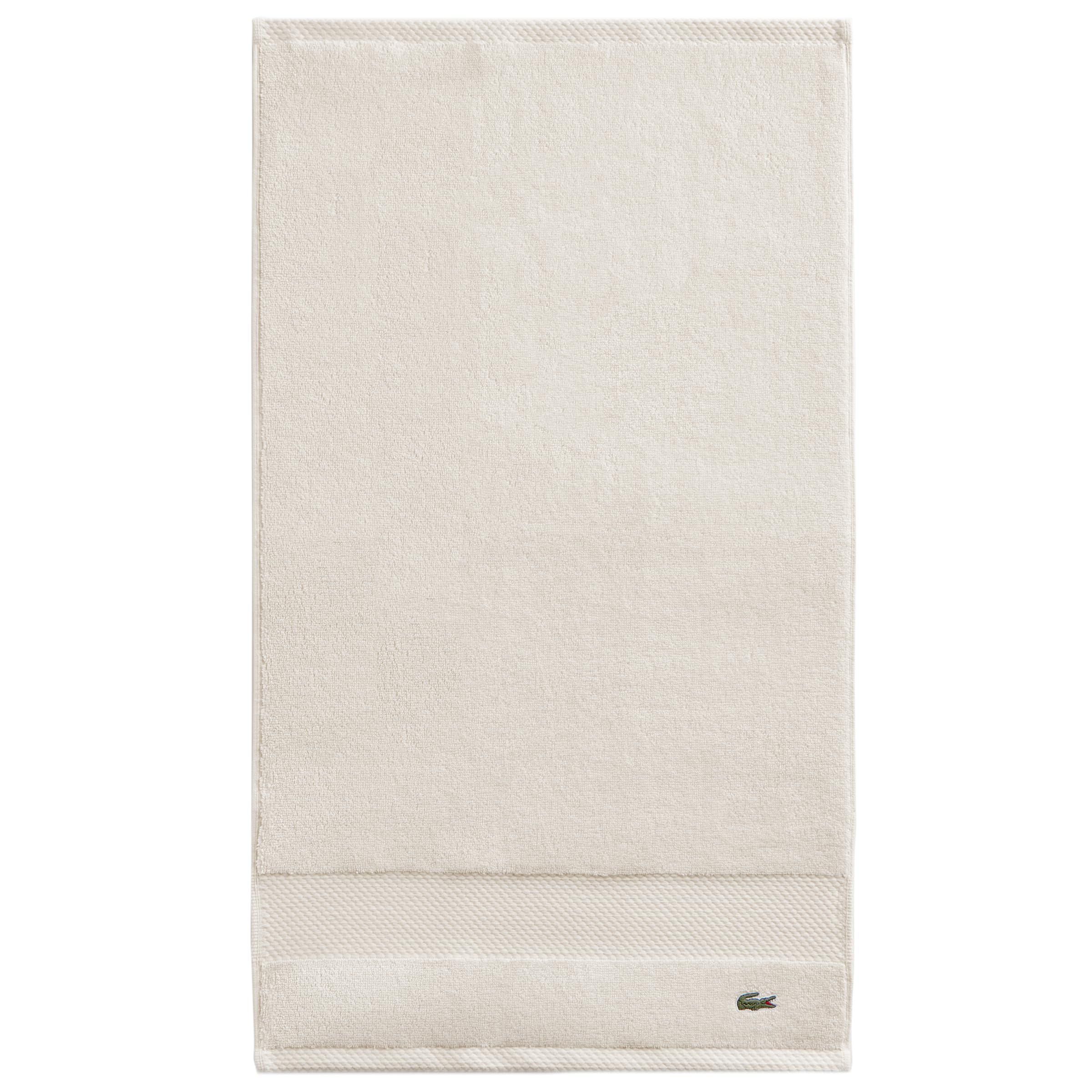 Photo 1 of Lacoste Heritage 100% Supima Cotton Hand Towel, Chalk, 16" x 30" – Highly Absorbent & Quick Drying, Premium Super Soft Bath Towel, Bathroom Essential, Gift for All Occasions, Machine Washable
