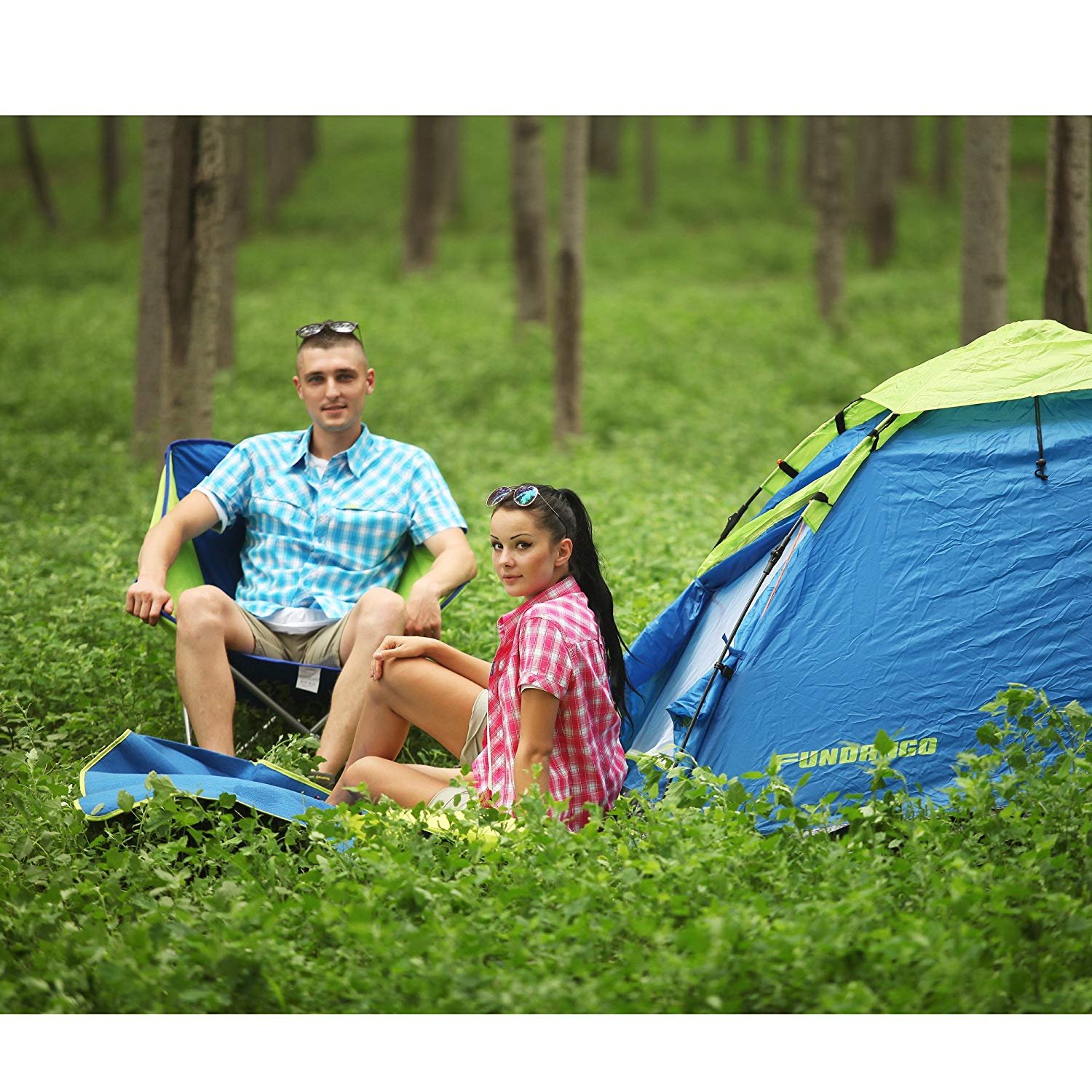 Fundango Lightweight Padded Moon Saucer Round Chair with Carry Bag