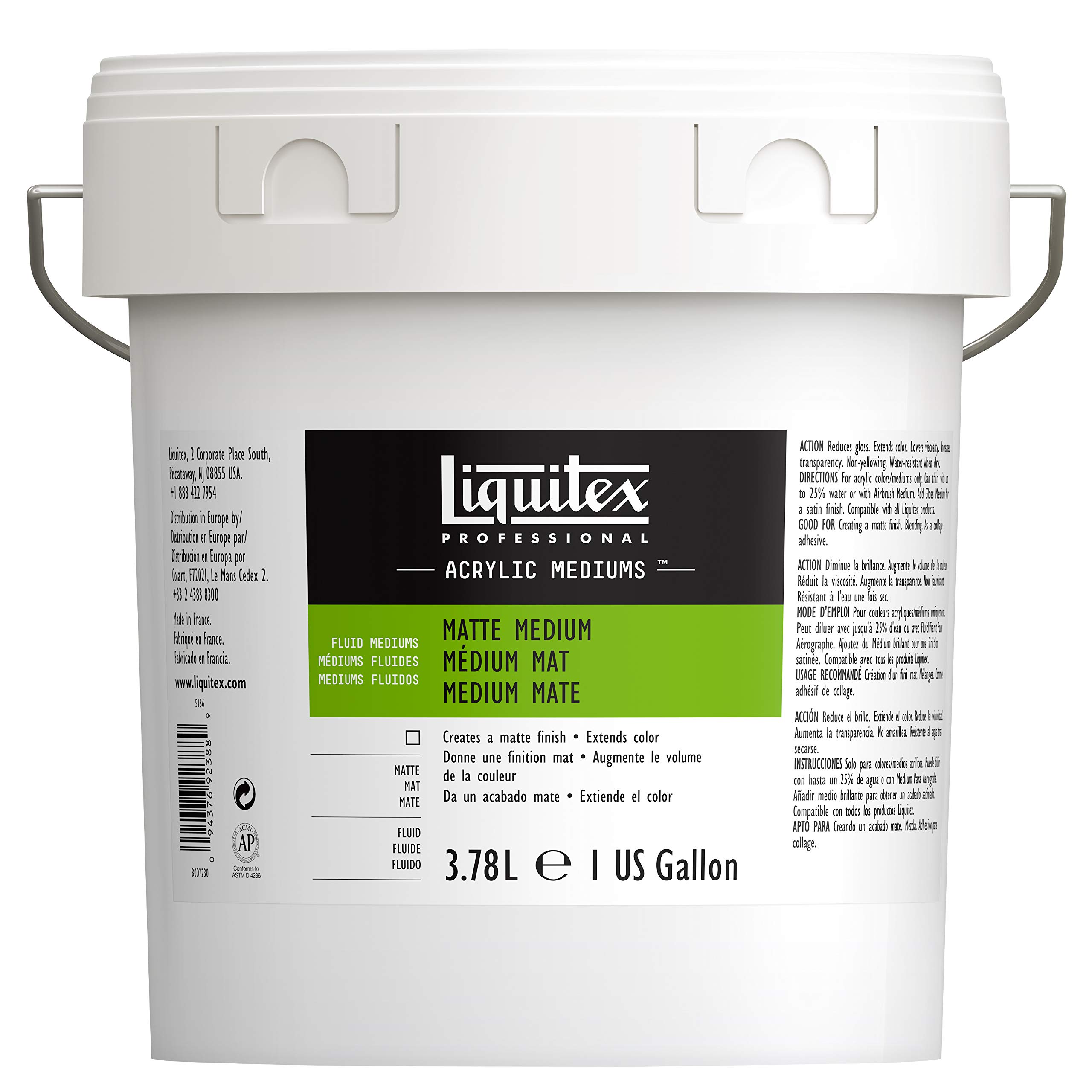 Liquitex Professional Matte Fluid Medium - 3.79 L,Transparent — image 1
