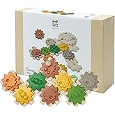 PlanToys® Wooden Gears & Puzzles Set | Montessori STEM Educational Toy | Wooden Gear Building Puzzle for Logical Thinking, Fine Motor Skills & Cause and Effect Learning