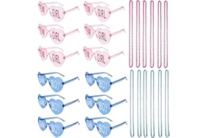 DARMA Baby Gender Reveal Party Favors Supplies, Necklaces & Frameless Sunglasses
