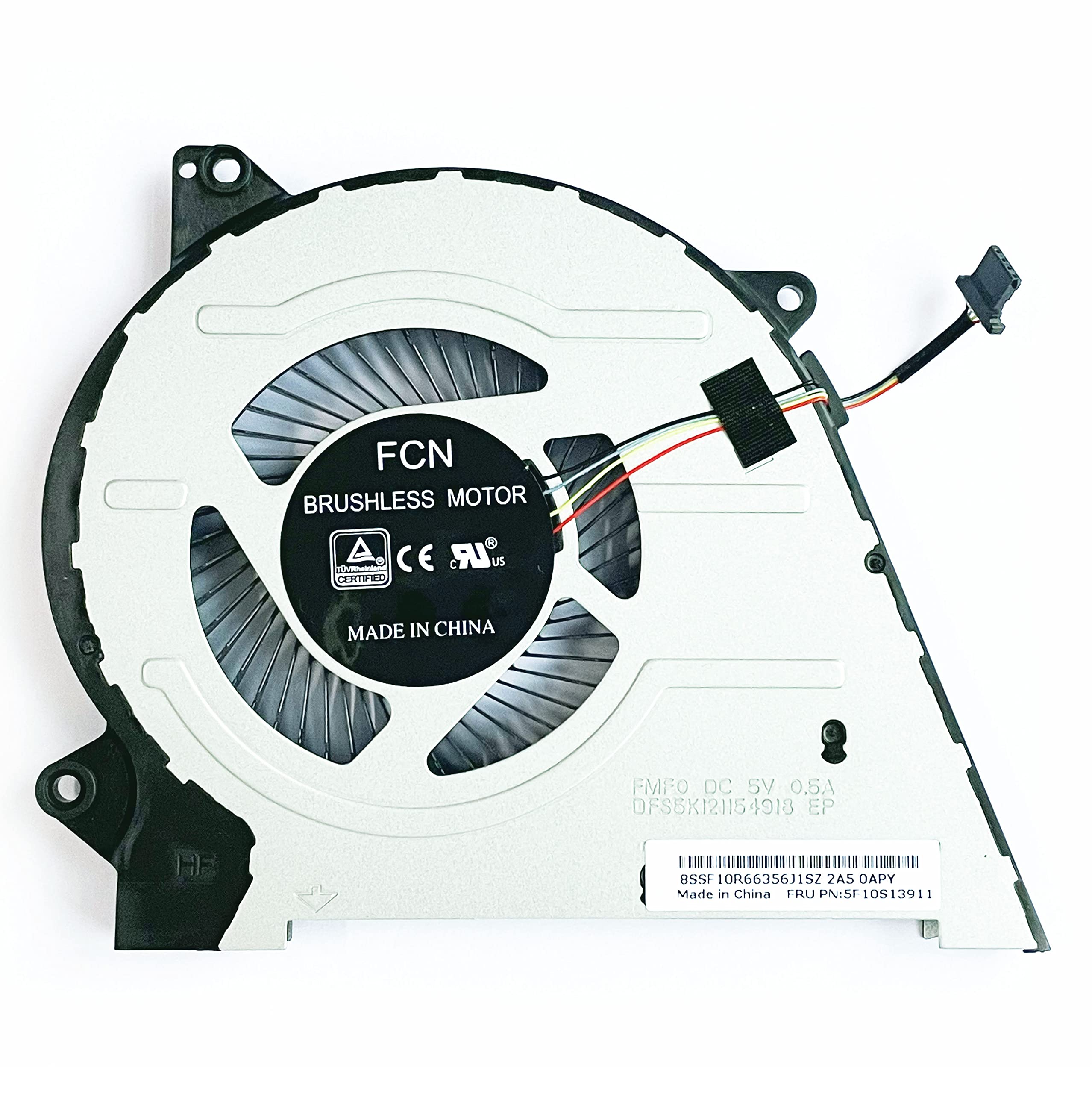 New CPU Cooling Fan Replacement for Lenovo IdeaPad Flex 5 14ARE05 14IIL05 14" 2-in-1 ‎C550-14 81X20005US 81X2000HUS Laptop Series 5F10S13911 NS85C44-19J01 DFS5K121154918 FMF0