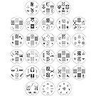 Bundle Monster 26pc Nail Art Image Manicure Stamping Plates-CYO 1 Collection