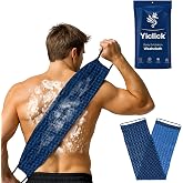 Yiclick Dual-Textured Exfoliating Washcloth Towel - Back Scrubber for Use in Shower Bath, Exfoliating Body Scrubber Exfoliator, Japanese Exfoliate Loofah Lufa Sponge Wash Cloth for Women Men