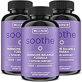 Soothe Hormone Balance for Women + Thyroid Support for Women (3-Pack) | Cortisol Manager, Mood Support, & Metabolism Booster | Adrenal Support | Rhodiola, Selenium, Iodine | Adaptogens, 180 ct