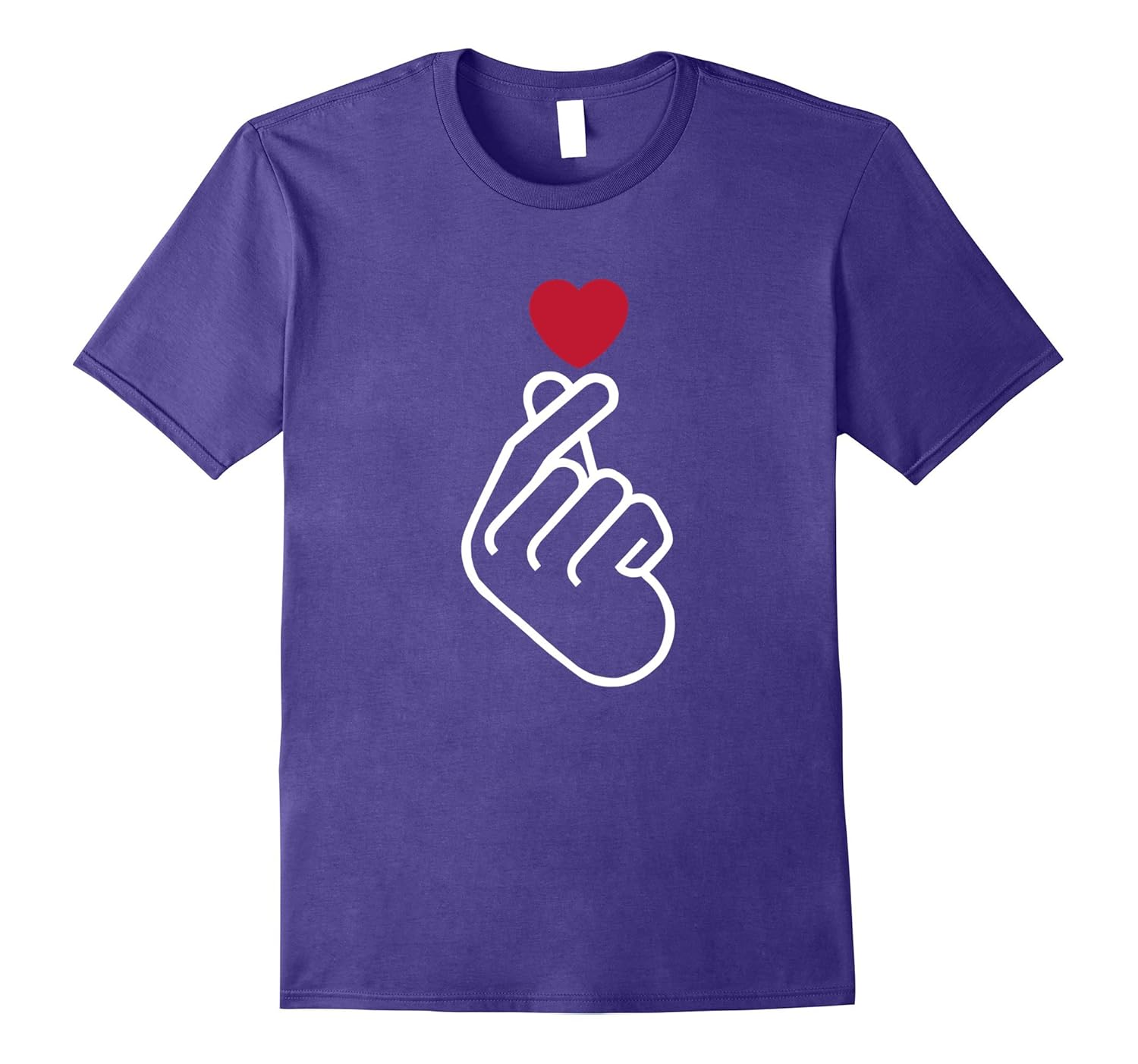 Cute Saranghae Korean Finger Heart K-Pop K-Drama Love Shirt-Rose