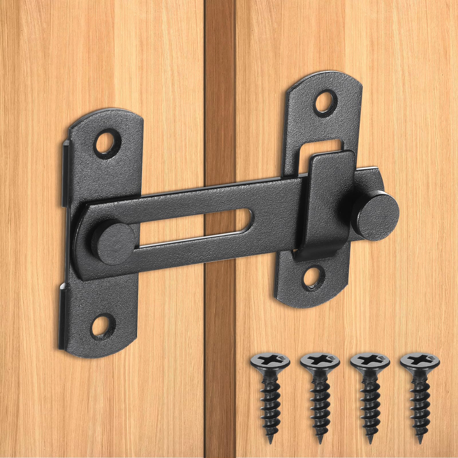 Barn Door Latch, 180 Degree Flip Sliding Double
