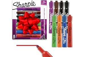 Sharpie Flip Chart Markers, Bullet Tip, Assorted Colors, 8 Count - Low-Odor, Squeak-Free, Home, Office, Back to School, Teacher Supplies