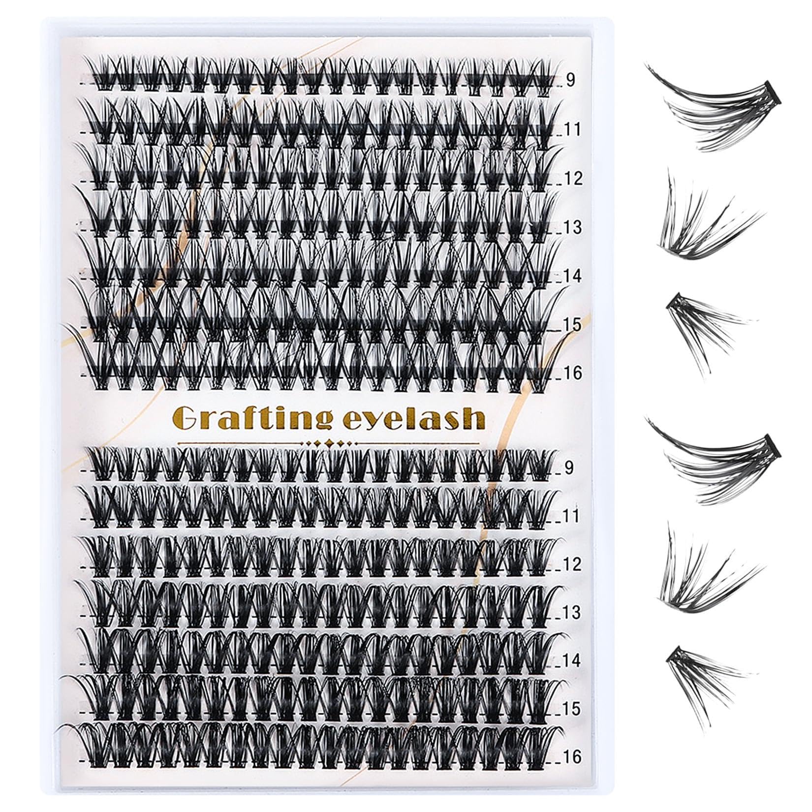 NPFVKSA Lash Clusters 30D+40D Wispy Lashes(9-16mm) DIY Natural Lashes 280pcs D Curl Lash Extension For Use At Homecluster Eyelash Extensions