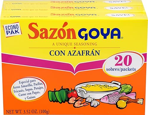 Goya Sazón Seasoning With Azafran 3.52 Ounce (Pack of 3)