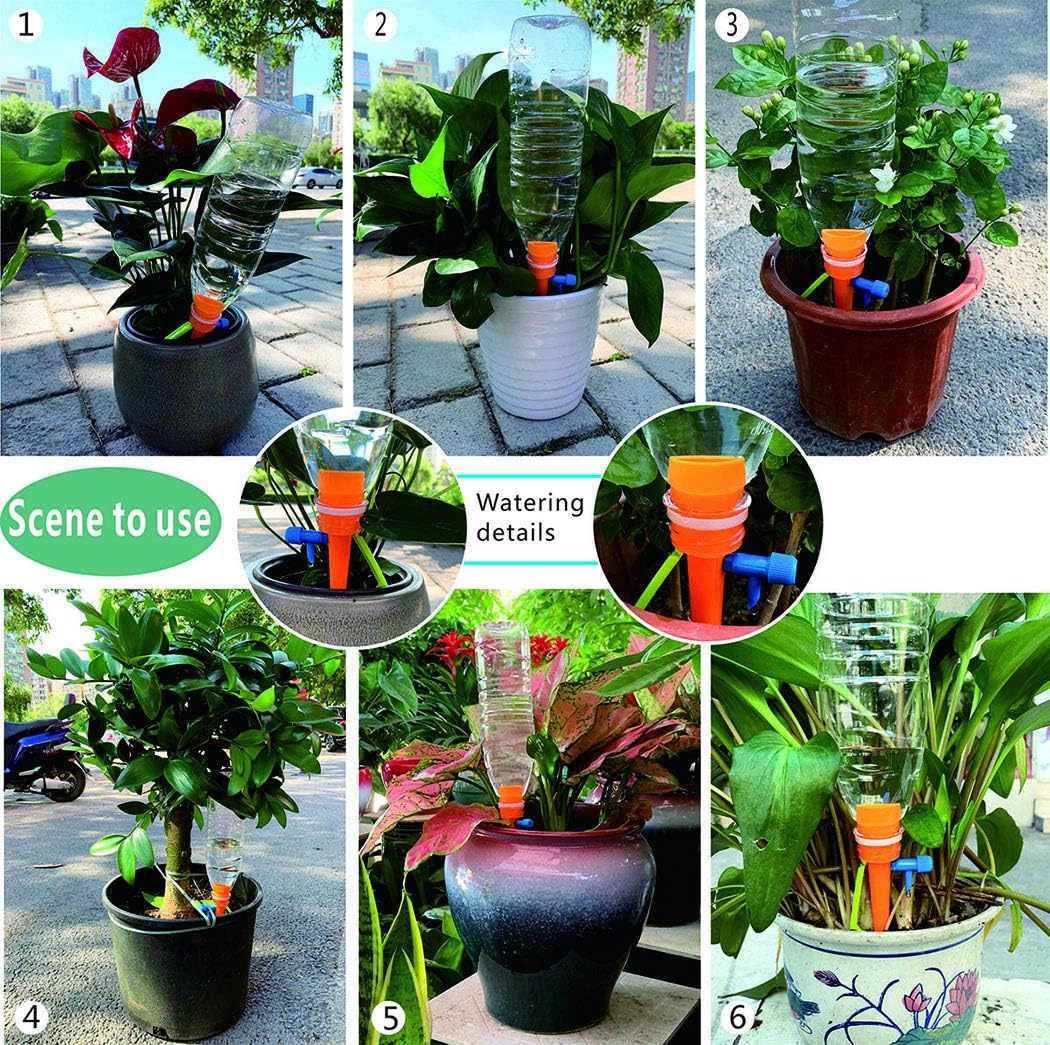 Automatic irrigation equipment for aquatic plants for drip irrigation system, Plant Waterer with Slow Release Control Valve, Adjustable Water Volume Drip System for Home and Vacation Plant Watering : Garden & Outdoor