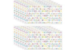 AVERZELLA 2500 PCS 12 Sheets Letter Stickers Small 1/2 Half Inch, Colorful Mini Vinyl Letter Stickers Deco Alphabet Stickers for Scrapbooking, Window, Mailbox, Water Bottles, DIY, Craft (0.5 Inch, Colored)