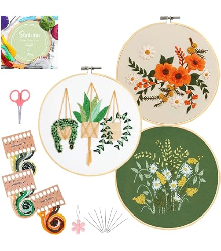 GMAK Embroidery Storage Bag - Project Carrying Tote With Multiple Pockets For Cross Stitch Supplies & Hoops