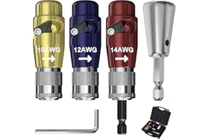 EVECO Drill Wire Twister Stripper Tool - Quick Electric Wire Nut Impact Stripping Twisting Drill Attachment Kit - Professional Electrician Multifunctional Fast Cable Wiring Cutter Connector Strippers