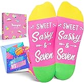 HAPPYPOP Birthday Gifts Ideas - Socks for 6-10 Year Old, Birthday Gift with Greeting Card