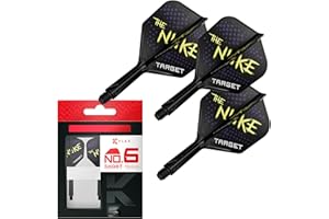 Target Darts Player Edition K Flex Flights and Shaft System | Pack of 3 Kflex All in One Flights, Player Edition Darts Accessories | K-Flex Dart Stem Short/Intermediate/Medium