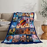 Hot Air Balloon Blanket Travel Throw Blankets Soft Cozy Warm Fuzzy Fleece Flannel Colorful Throws Stuff Gifts for Girls Boys Men Women Bed Couch Bedding Decor 50"x40"