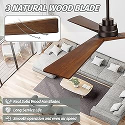 KAPOEFAN 52" Ceiling Fan no Light with