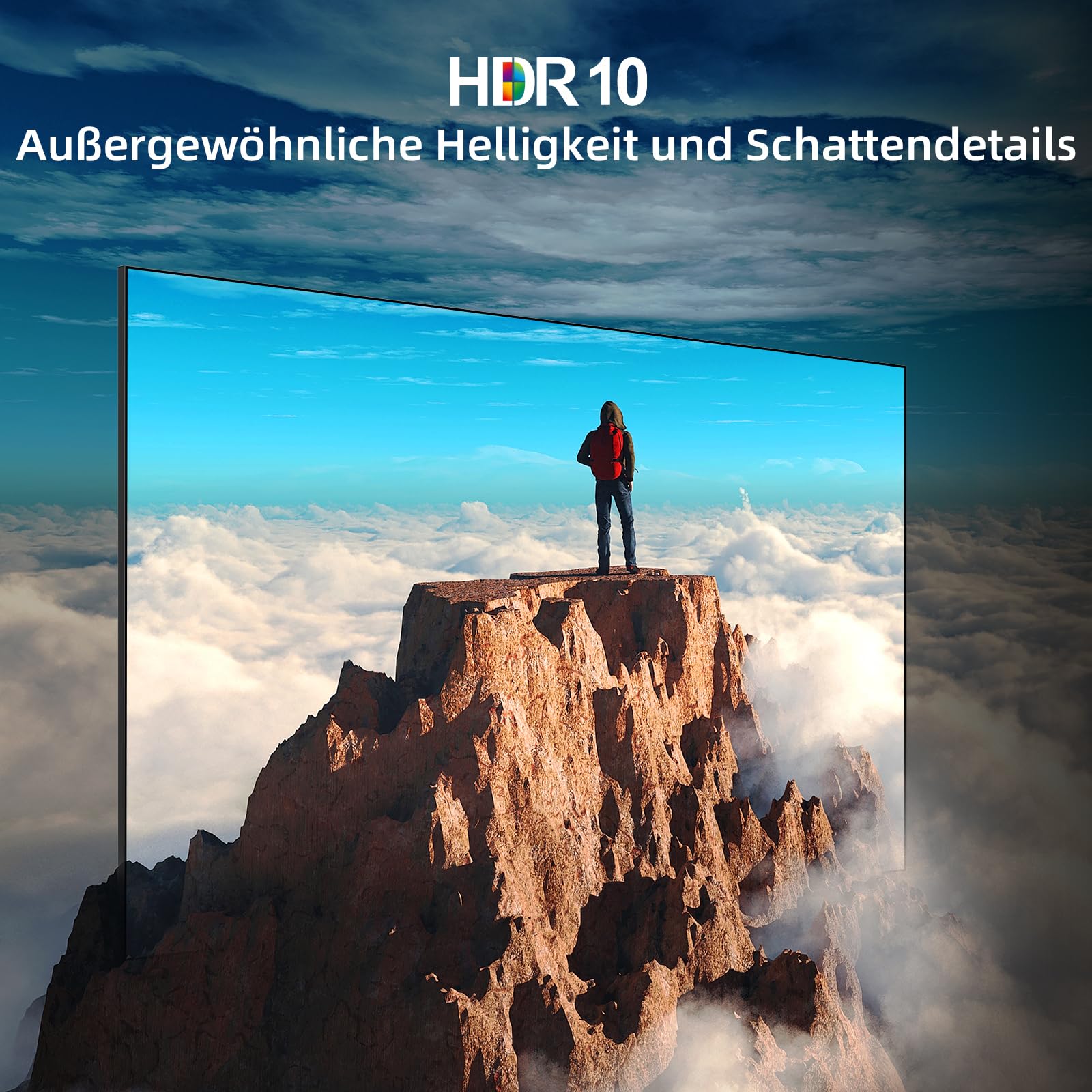 CHIQ L40QST 40 Zoll (101cm) FHD, QLED Pro Smart Google TV, Kompatibel mit HDR10, DBX-tv, Apple AirPlay, Prime Video, YouTube, Dolby Audio, mit Google Sprachsteuerung, Rahmenloses Design 8